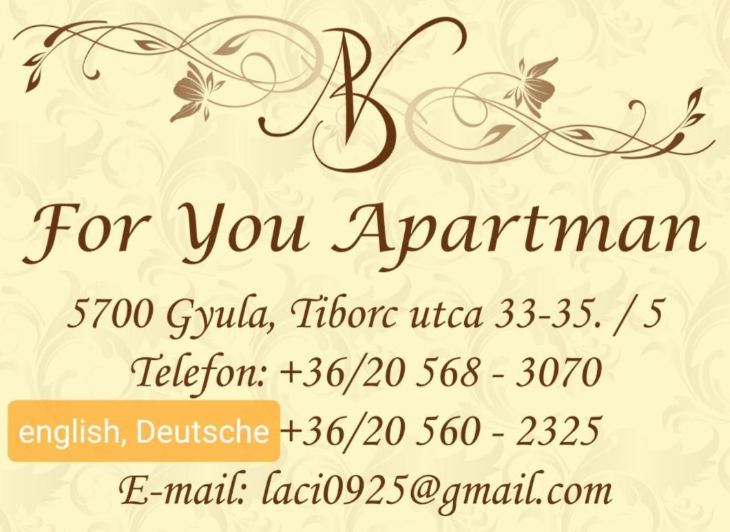 For You Apartman Gyula Extérieur photo
